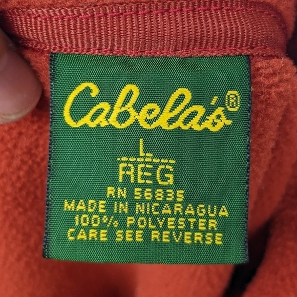 Cabela's Plush Fleece Lined Quarter Zip Polartec Pull-Over Sz L - Picture 11 of 14